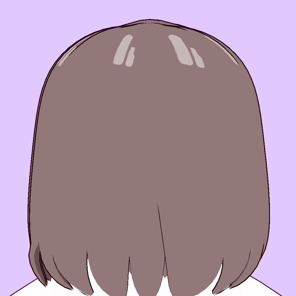 【VRoid】左分けミディアムボブ【アニメ調】left parted medium bob
