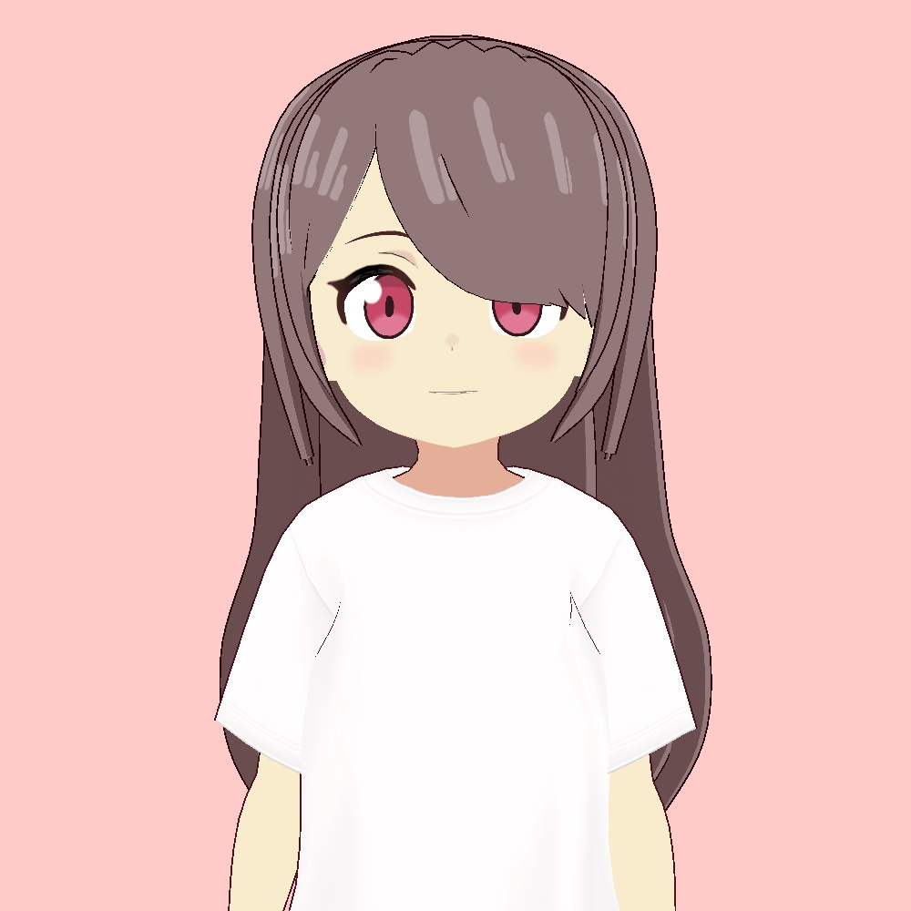 【VRoid】右分けストレートロング【アニメ調】right parted straight long hair
