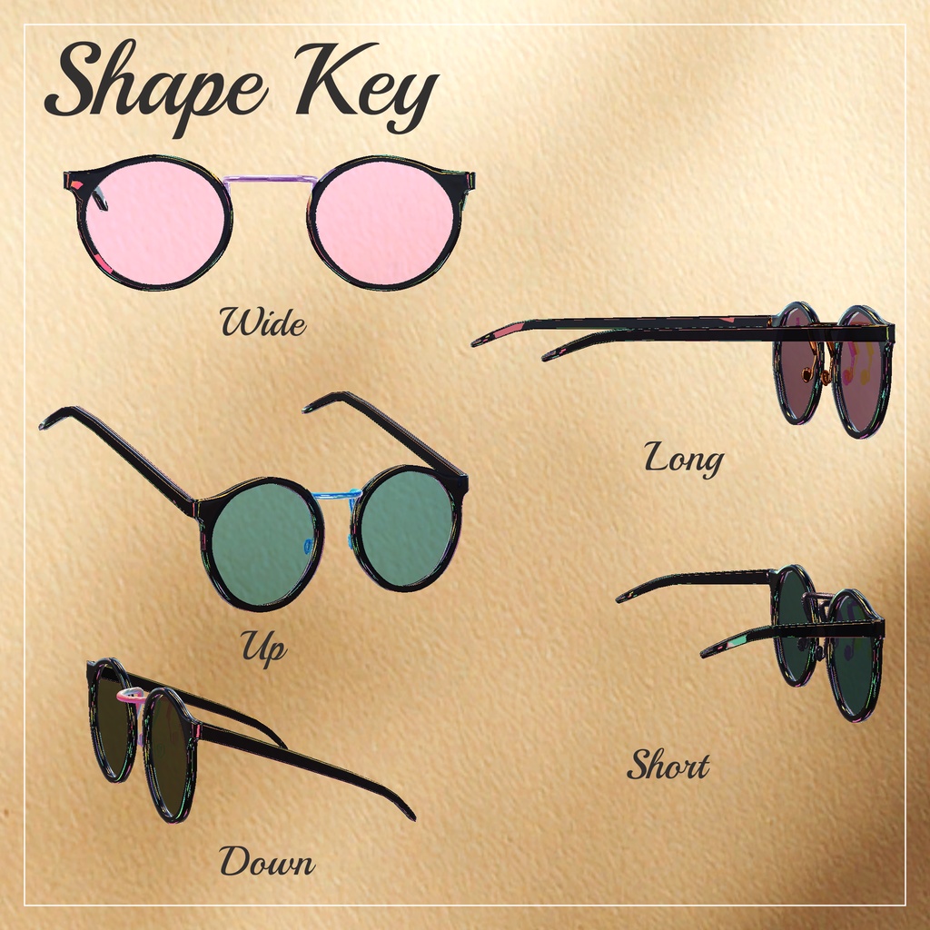 【MA対応】Crystal Glasses 透明メガネ