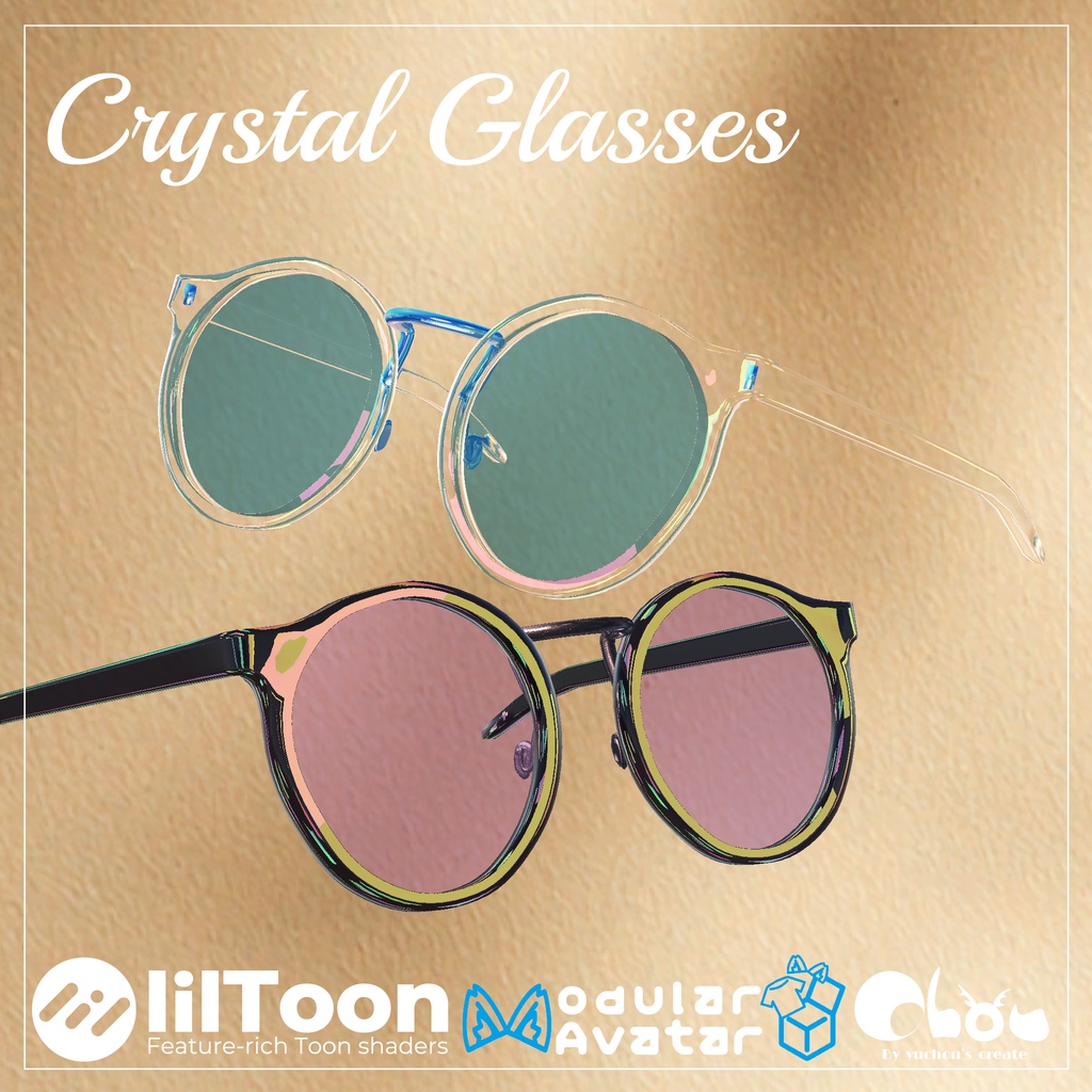 【MA対応】Crystal Glasses 透明メガネ