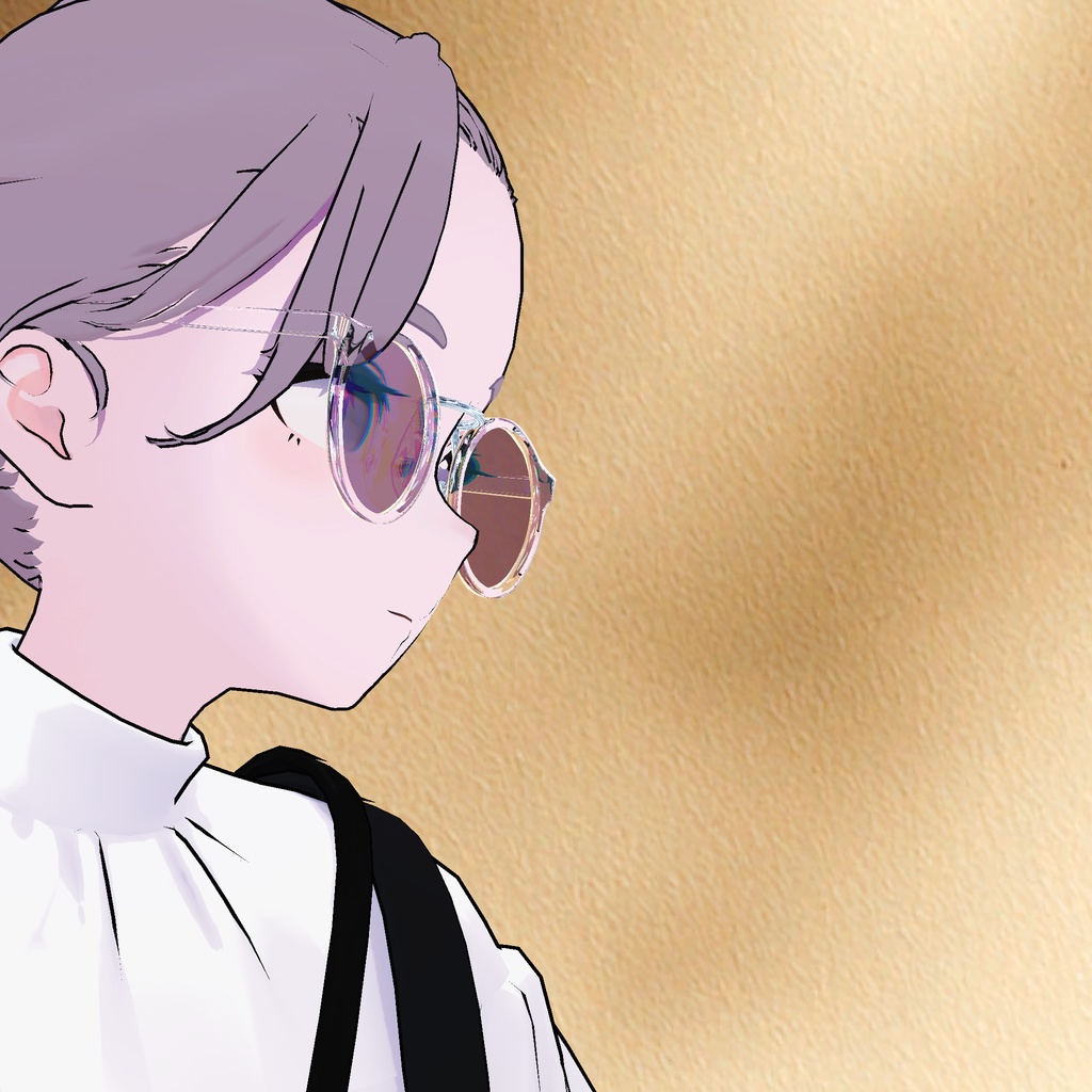 【MA対応】Crystal Glasses 透明メガネ