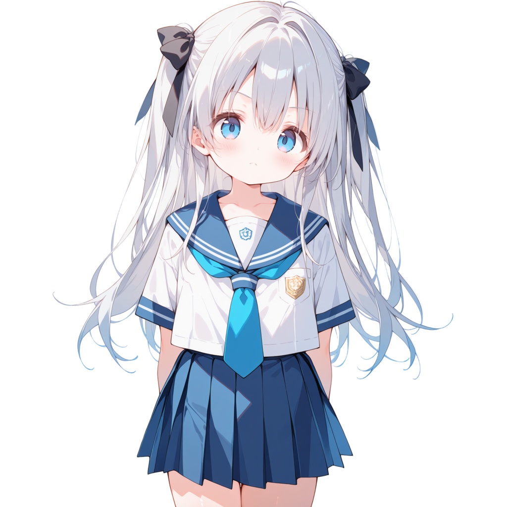 オリジナル白髪ちゃん立ち絵