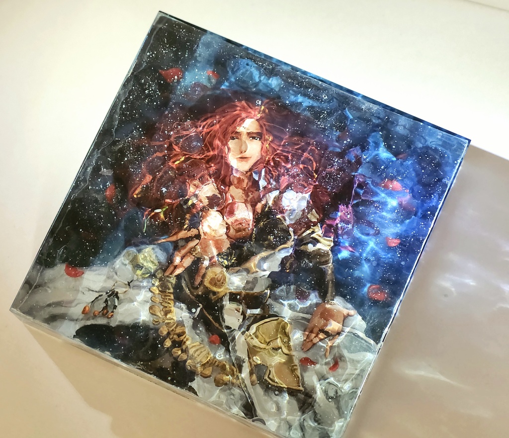 水面アクリルブロック - 深遠