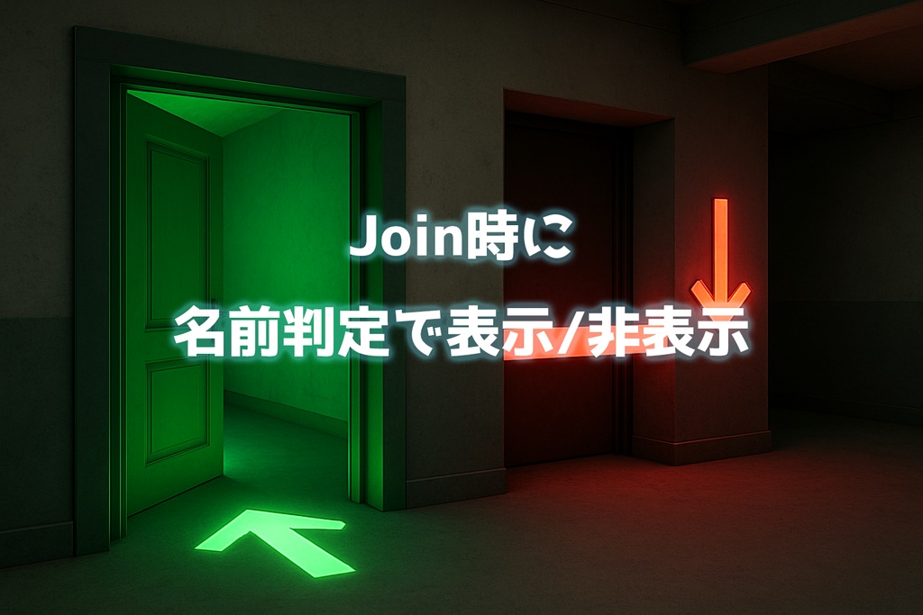 [無料] join時に、指定の人だけオブジェクトをON/OFFするUdon