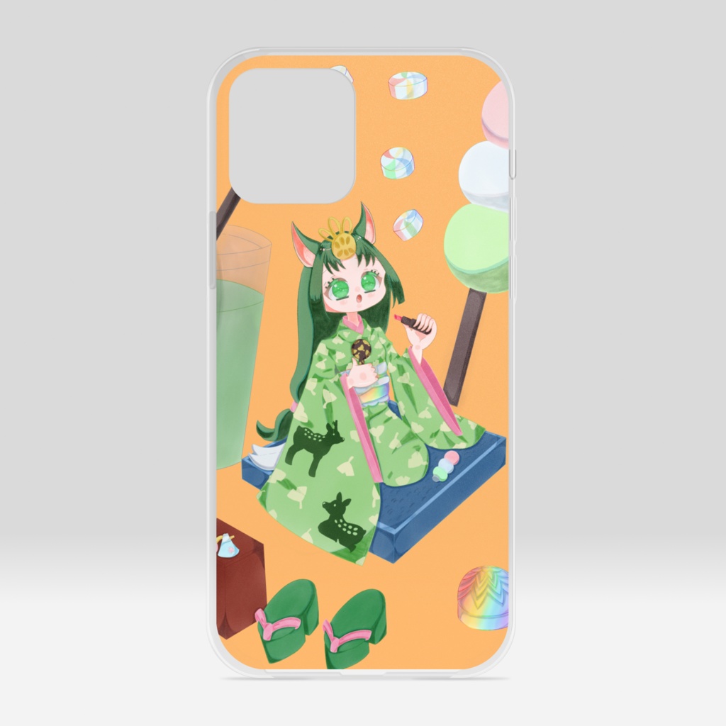抹茶ラテ-スマホケース