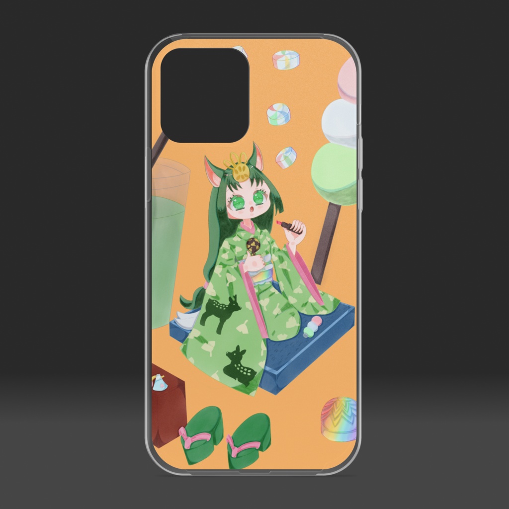 抹茶ラテ-スマホケース