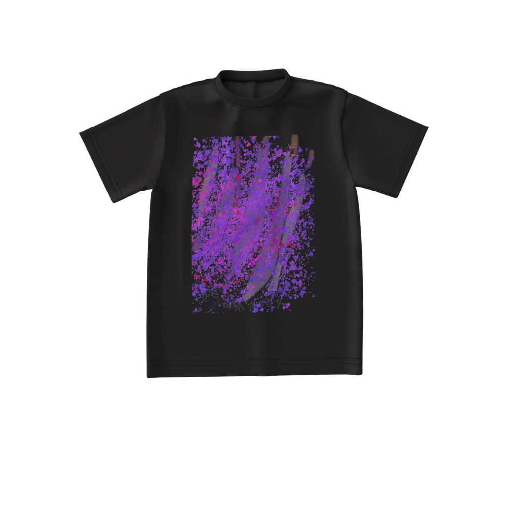 紫_ビッグシルエットTシャツ