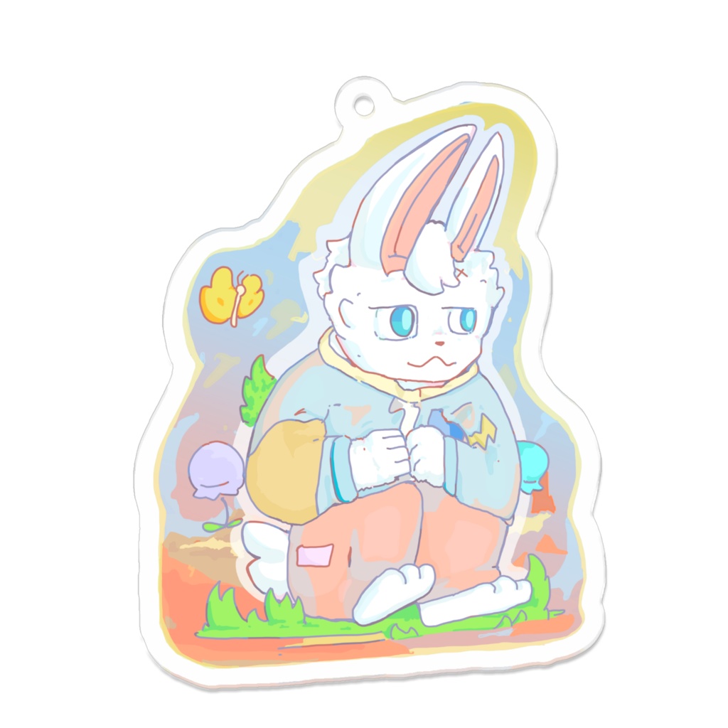 白ウサギのキーホルダー