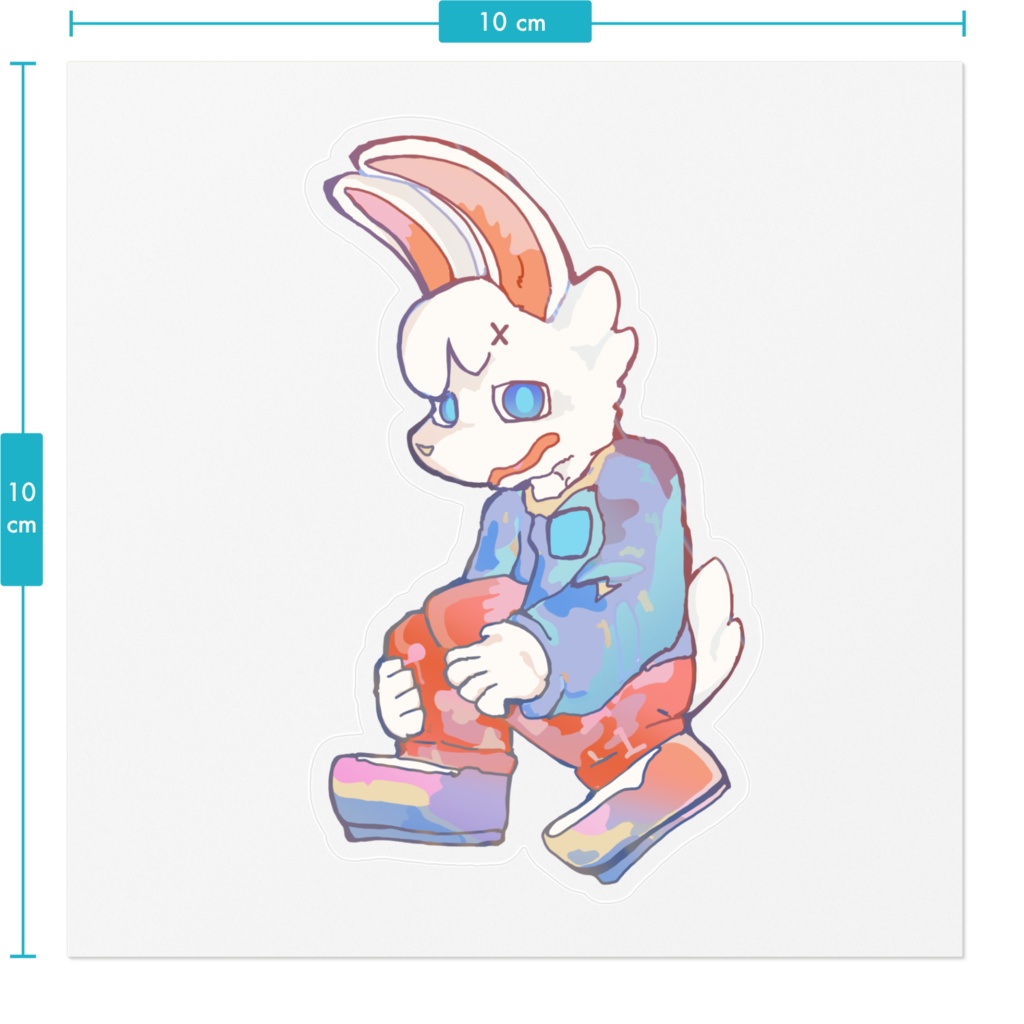 白ウサギのシール