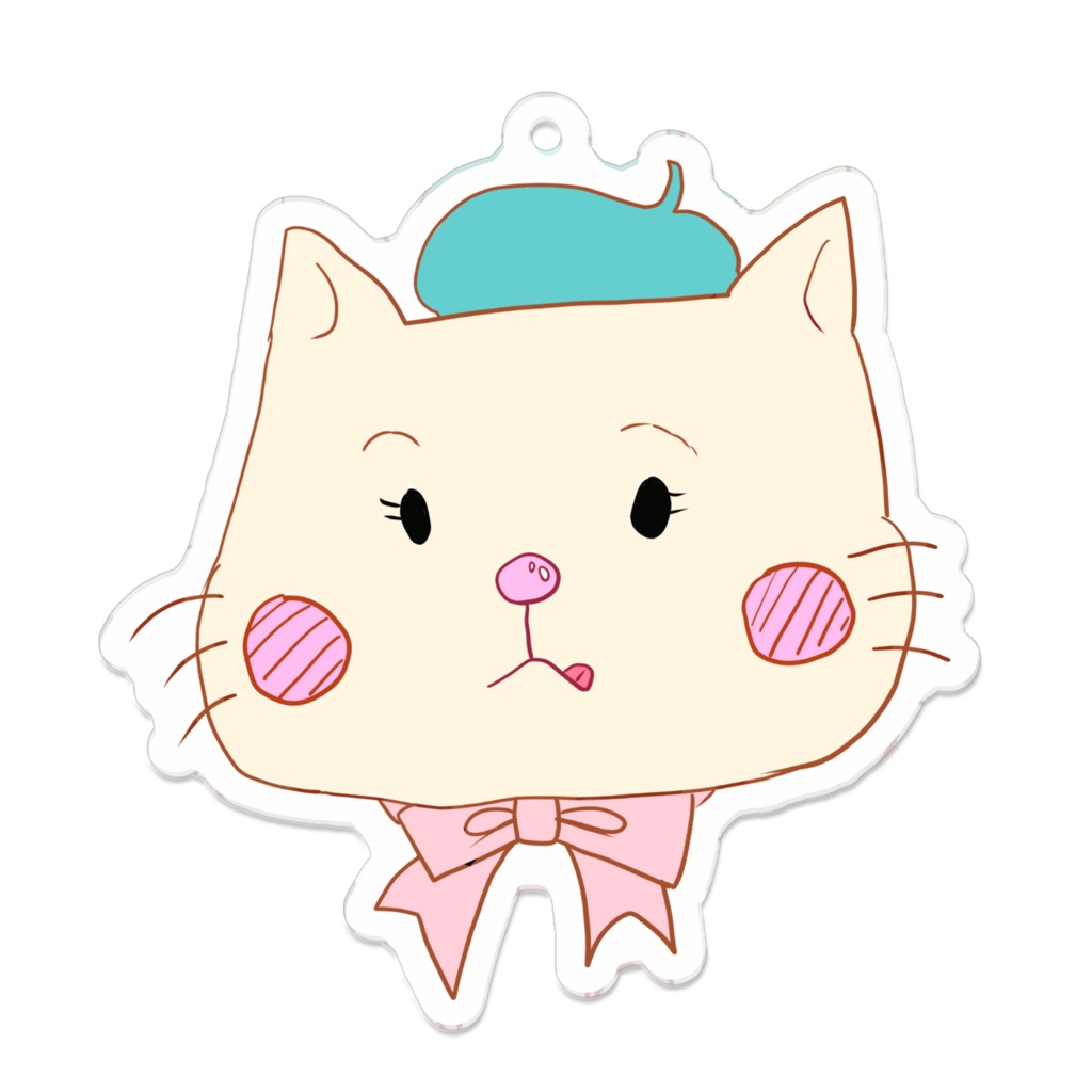 猫のみいくんのクリアキーホルダー