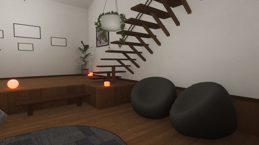 【ホームワールド】ロフトのあるおへや【VRChat】