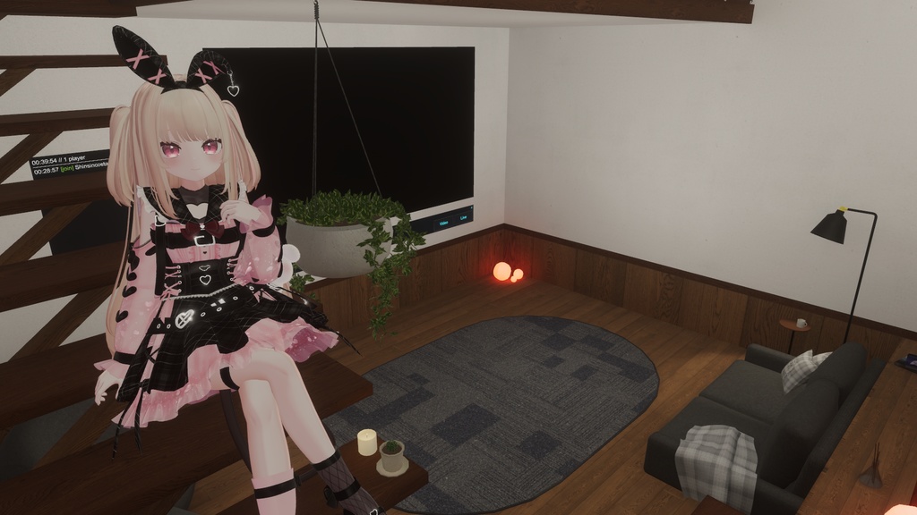 【ホームワールド】ロフトのあるおへや【VRChat】