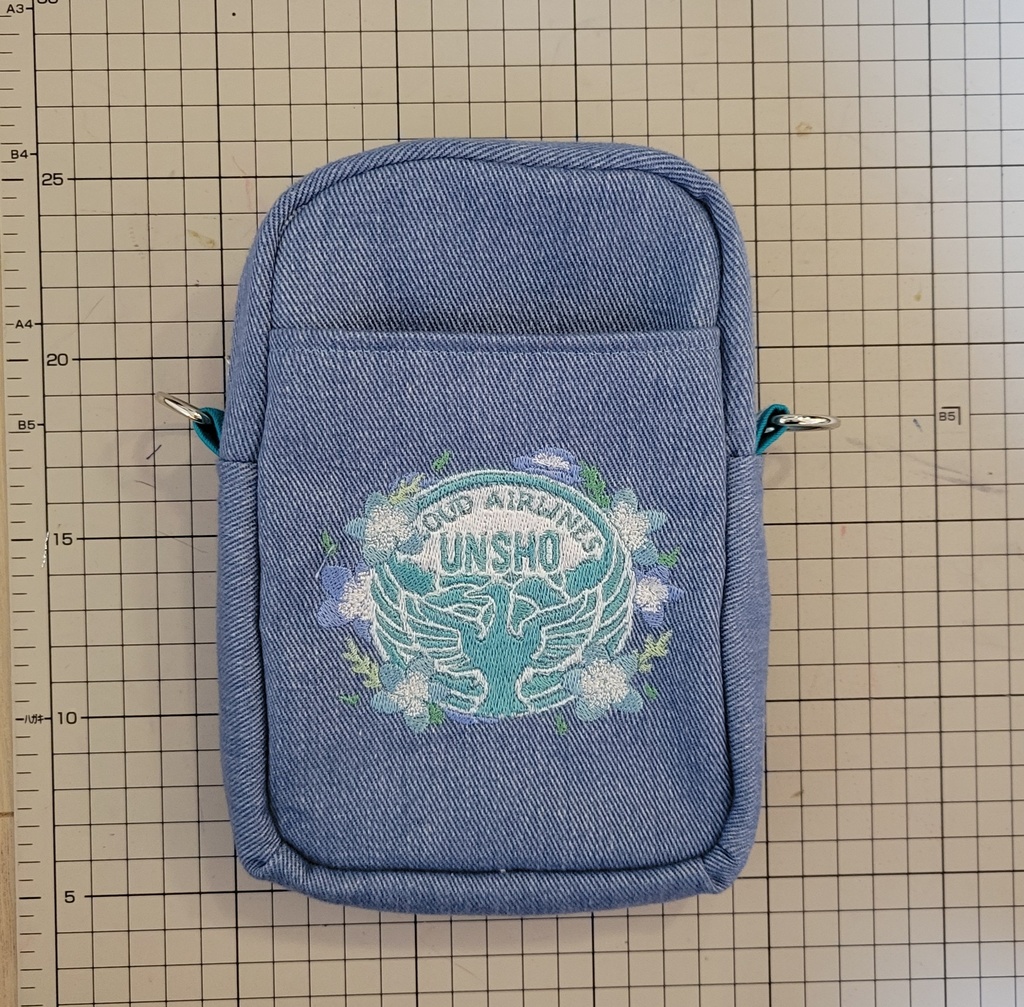 大きめ刺繍ポーチ〜雲生ver〜