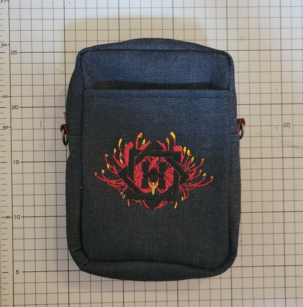 大きめ刺繍ポーチ〜肥前/土佐〜