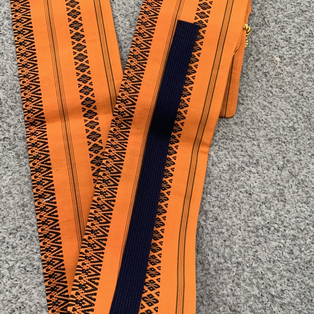 博多帯de刀袋 オレンジ 陸奥守吉行イメージ