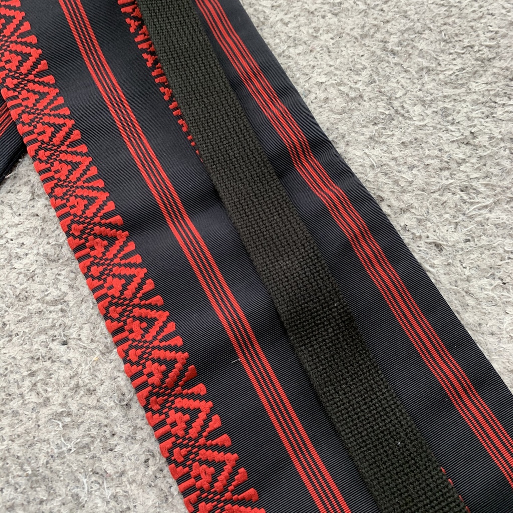 博多帯de刀袋 黒×赤 加州清光イメージ