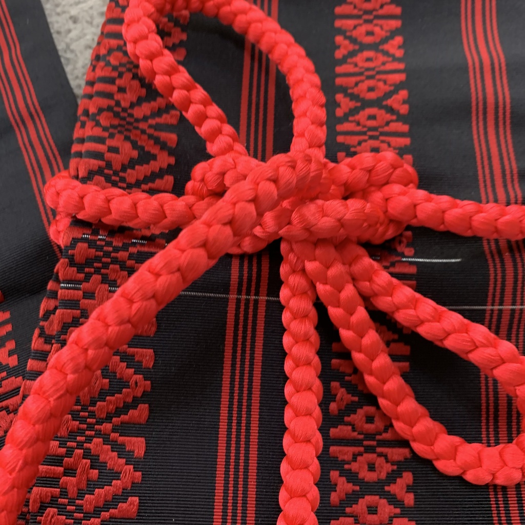 博多帯de刀袋 黒×赤 加州清光イメージ