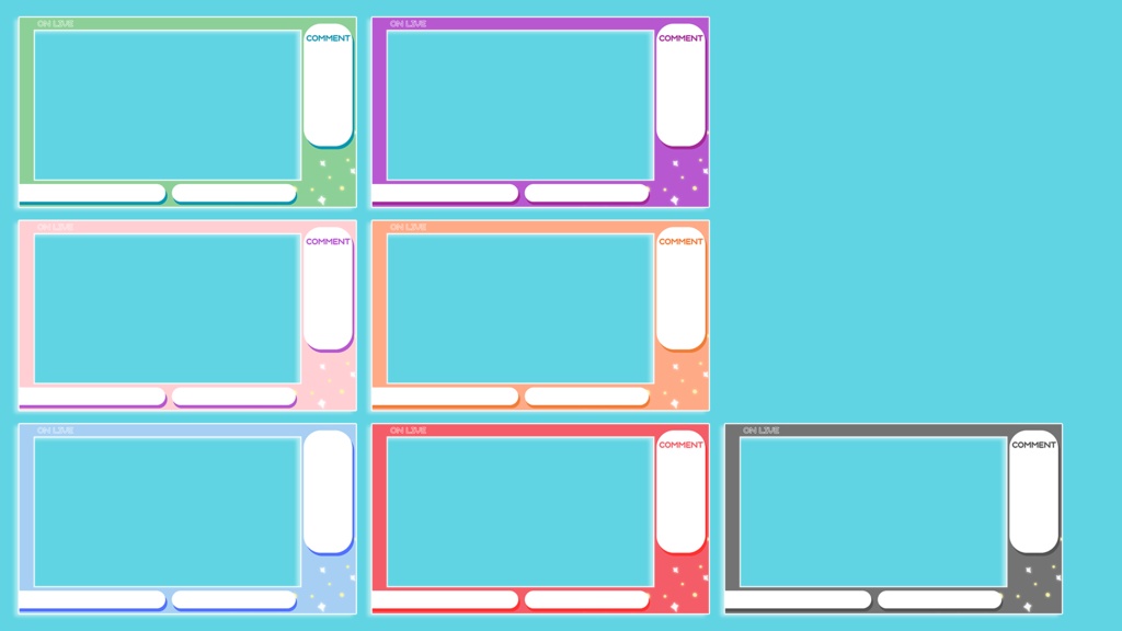 【無料/Free版あり】配信者向け雑談配信・ゲーム配信画面(オーバーレイ)セット/Overlay Set