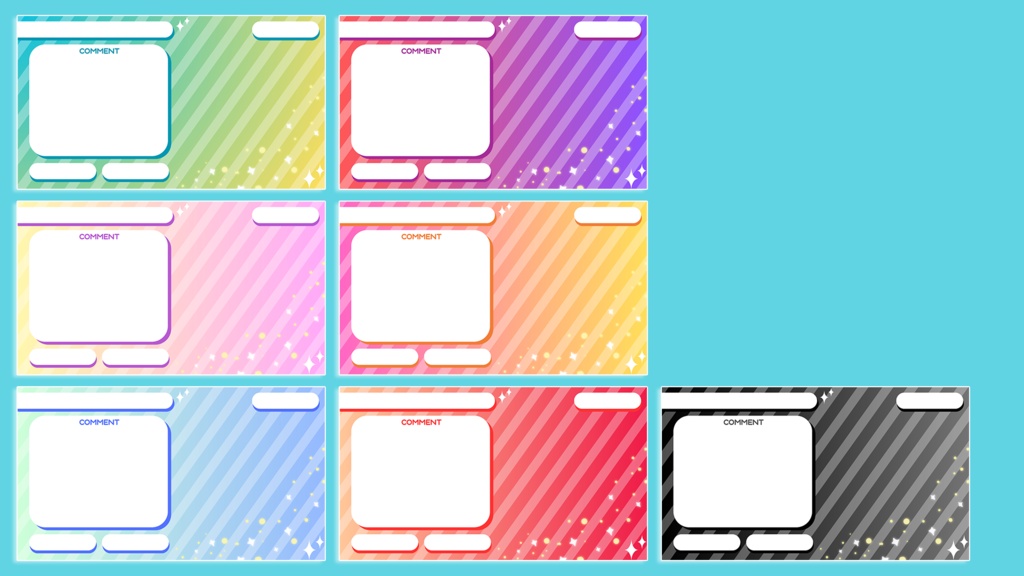 【無料/Free版あり】配信者向け雑談配信・ゲーム配信画面(オーバーレイ)セット/Overlay Set