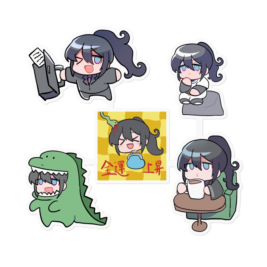 【切り取り必須】Seto-chan stickers | 瀬戸ちゃんセミカットステッカー(5種)