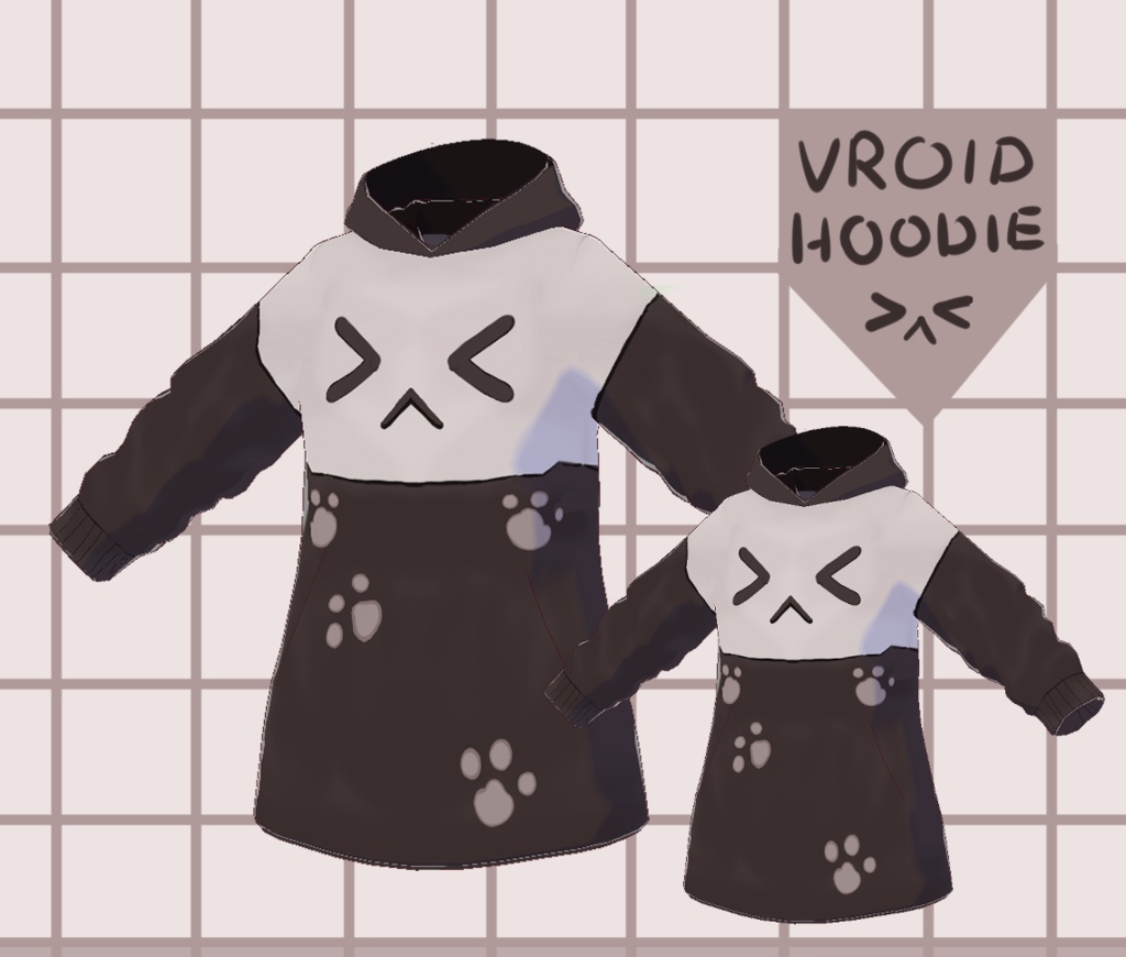 [Vroid ] Cat hoodie Vroid texture