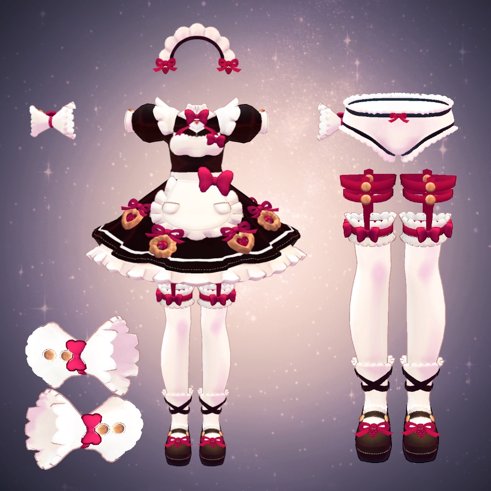マヌカ専用クッキーミックスメイドValentine's Day Maid Outfits_Manuka