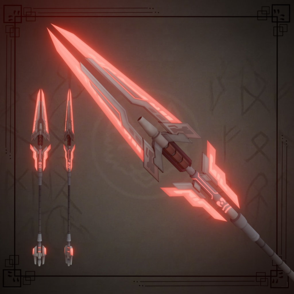 AS - VULCAN SCARLET LANCE - 紅蓮の長槍 【VRChat / 3Dモデル】