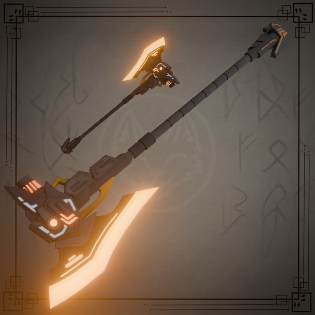 AX-Solitude Ember ( 孤高焔斧 ) - 【VRChat想定 / Emission対応】