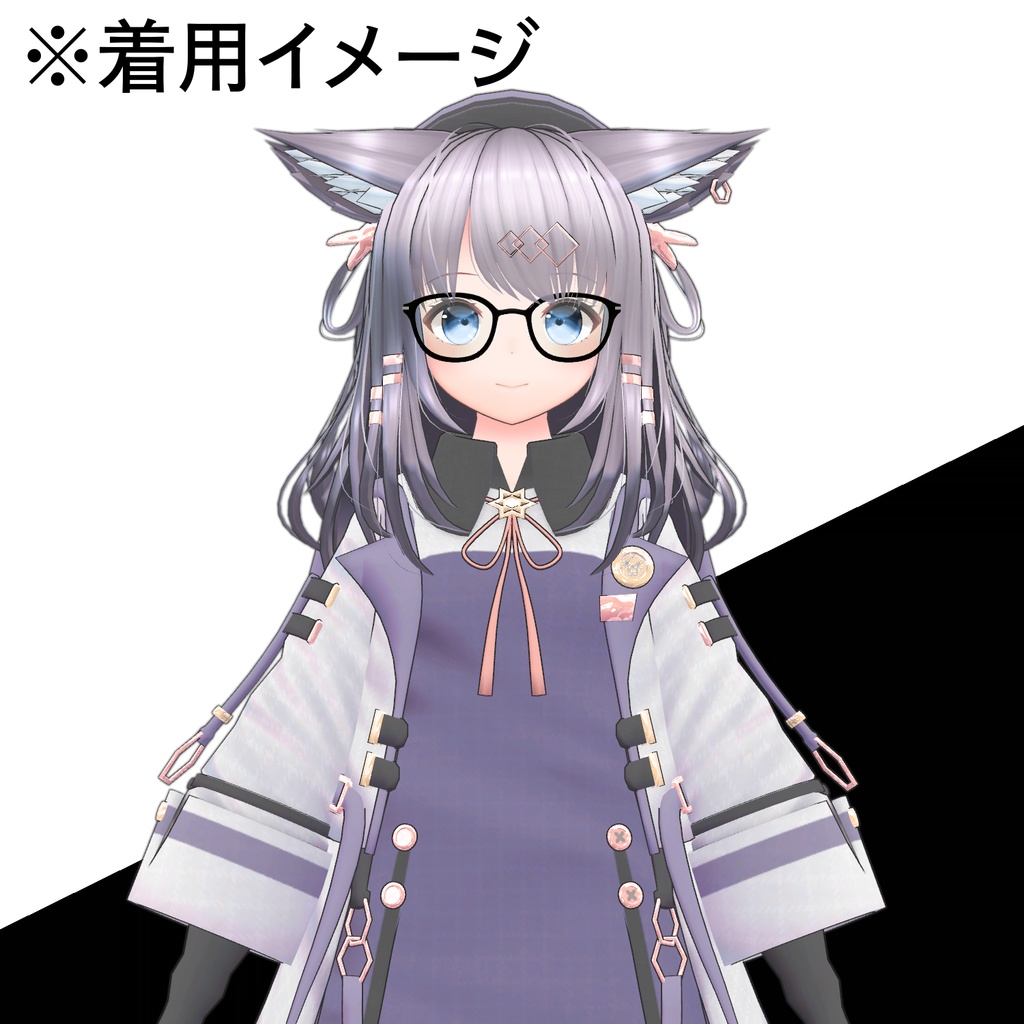 【3Dモデル】ウェリントン形眼鏡