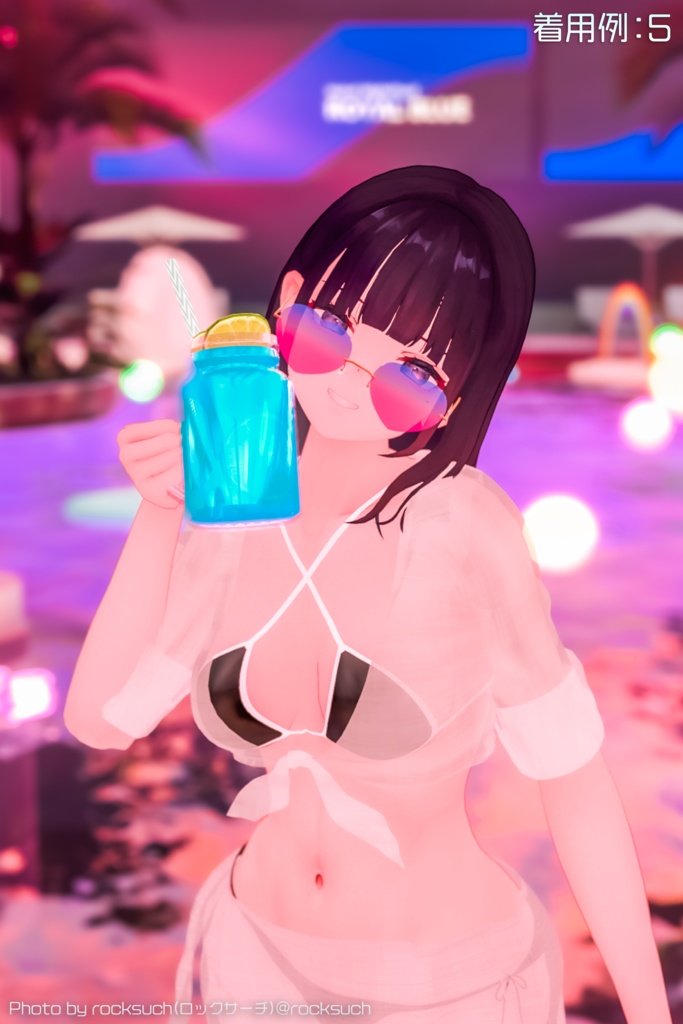 【3Dモデル】「文喰シミ」監修 ハートサングラス