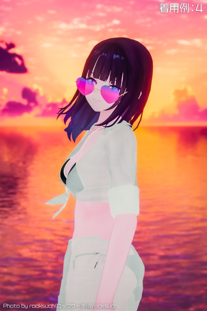 【3Dモデル】「文喰シミ」監修 ハートサングラス