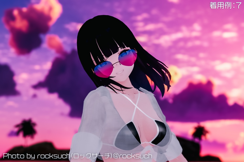 【3Dモデル】「文喰シミ」監修 ハートサングラス