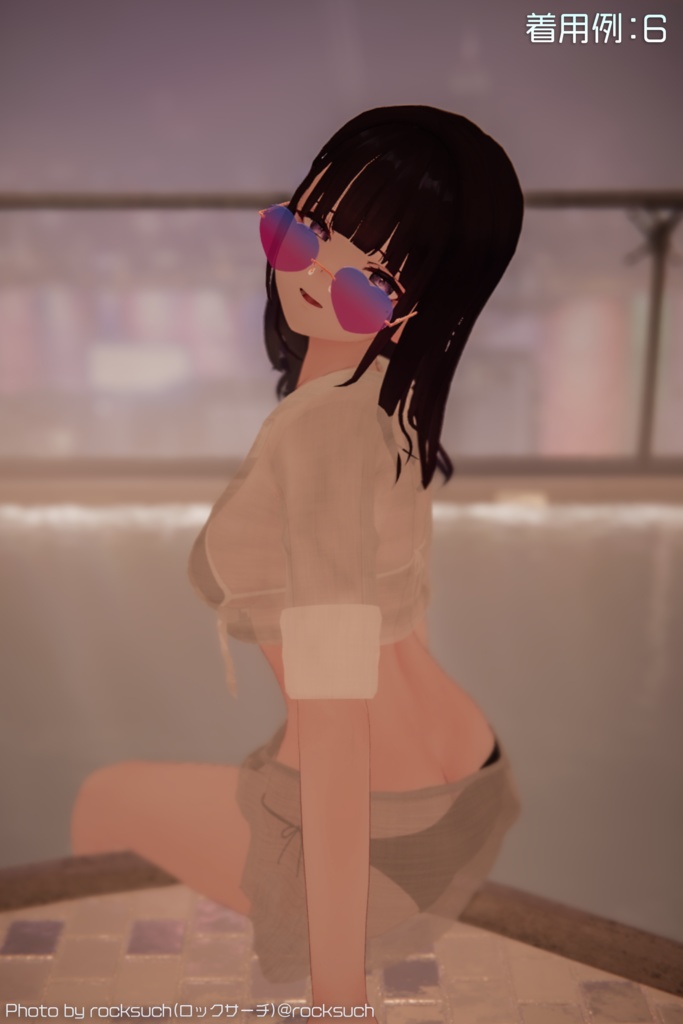 【3Dモデル】「文喰シミ」監修 ハートサングラス