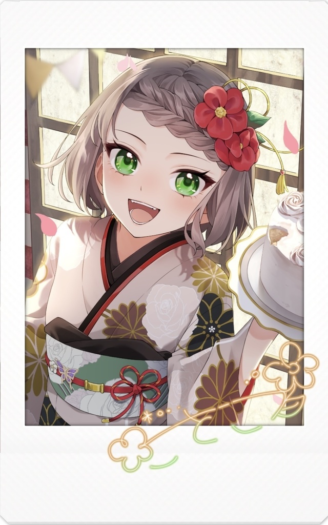 【4/30まで受注生産】言ノ葉琴子 2025年生誕祭記念 チェキ風アクリルキーホルダーA