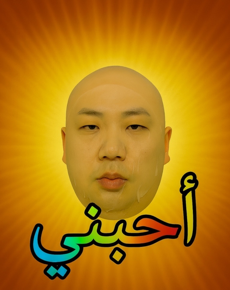 パック自撮りおじさん「僕を愛して」ステッカー