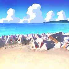 店舗外観・浜辺