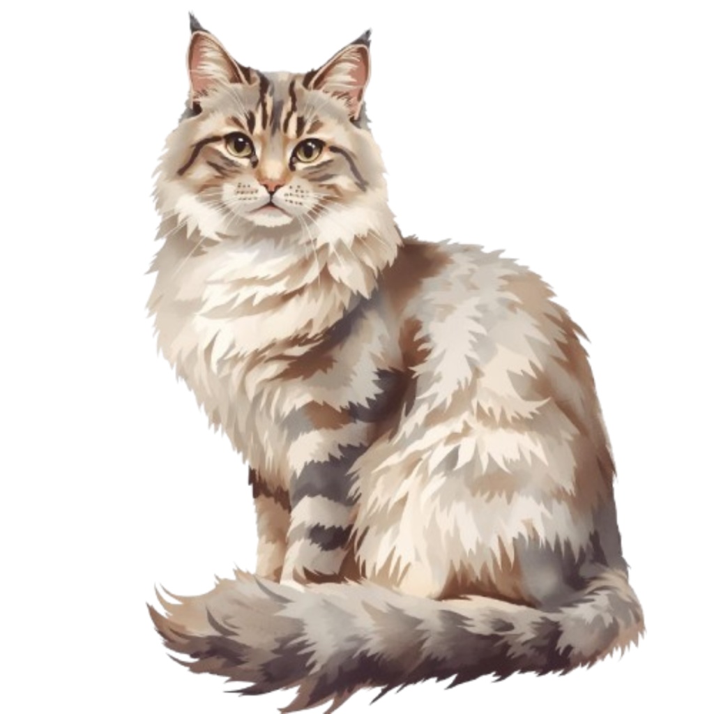 【PNG】クラシカルな猫のイラスト素材セット|手書き風クラシカルな猫の背景透過クリップアート(10点)