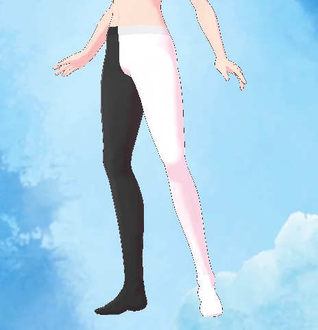 Black and White Tights [VRoid] PNG