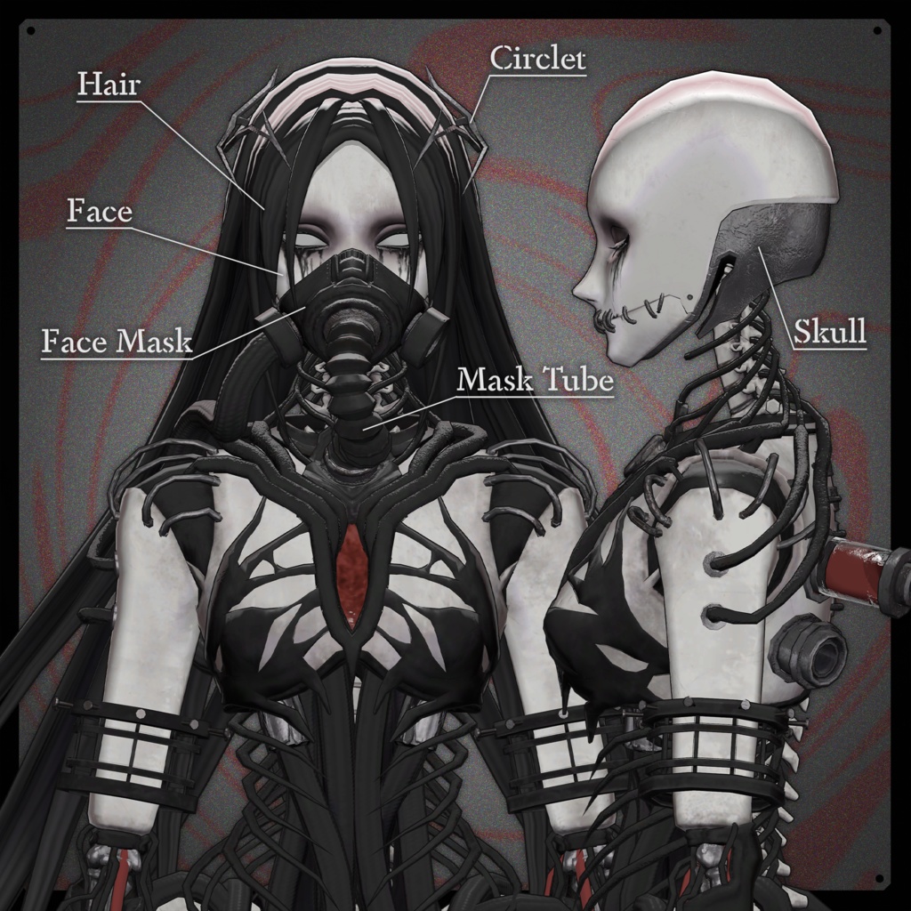 オリジナル3Dモデル〈Qxetla〉- for VRChat