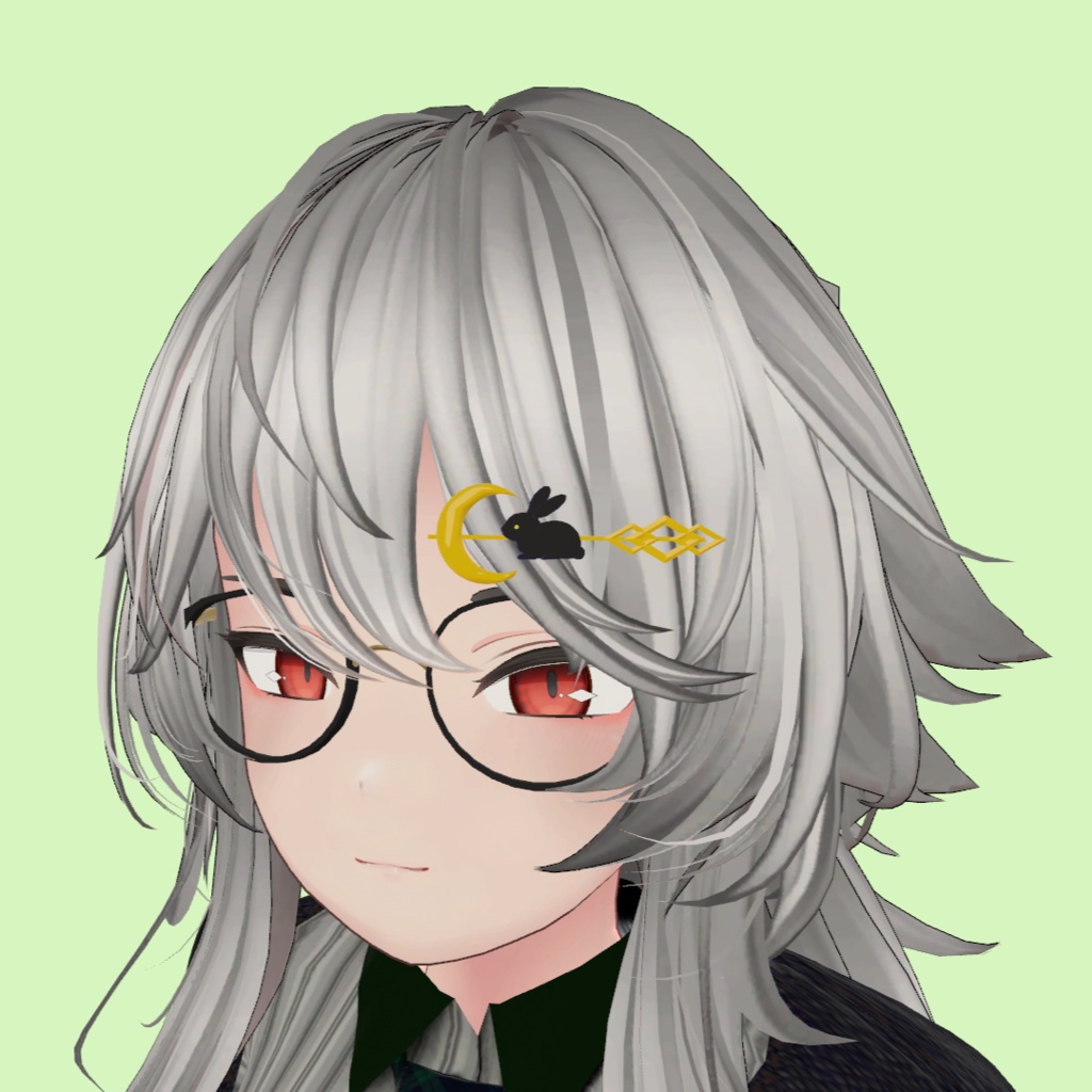 【無料】月兎の髪飾り