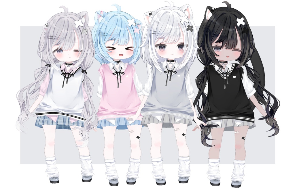 【Live2dモデル】らむねちゃん 色変え 表情 髪型 カスタム可能【汎用モデル】