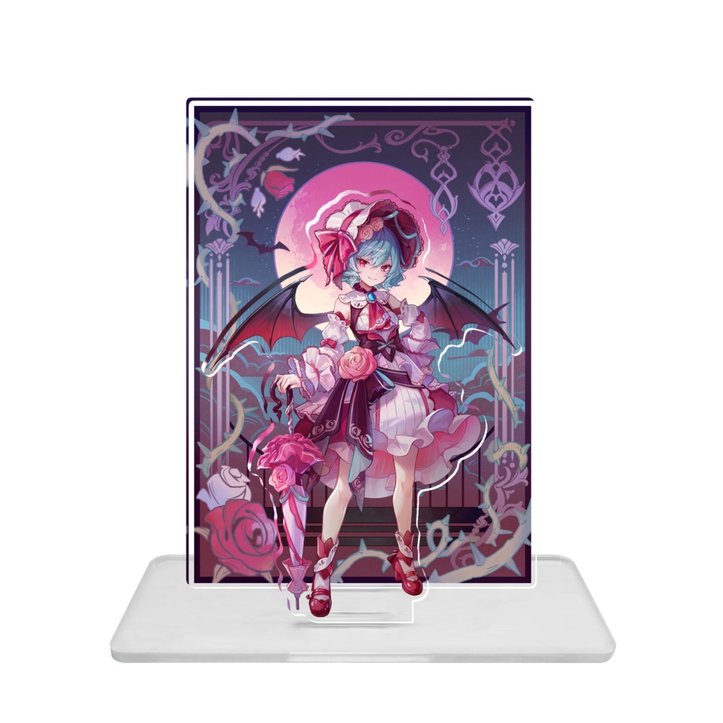 レミリア・スカーレット アクリルスタンド（背景付）クリア板 ホログラム板 久蒼穹