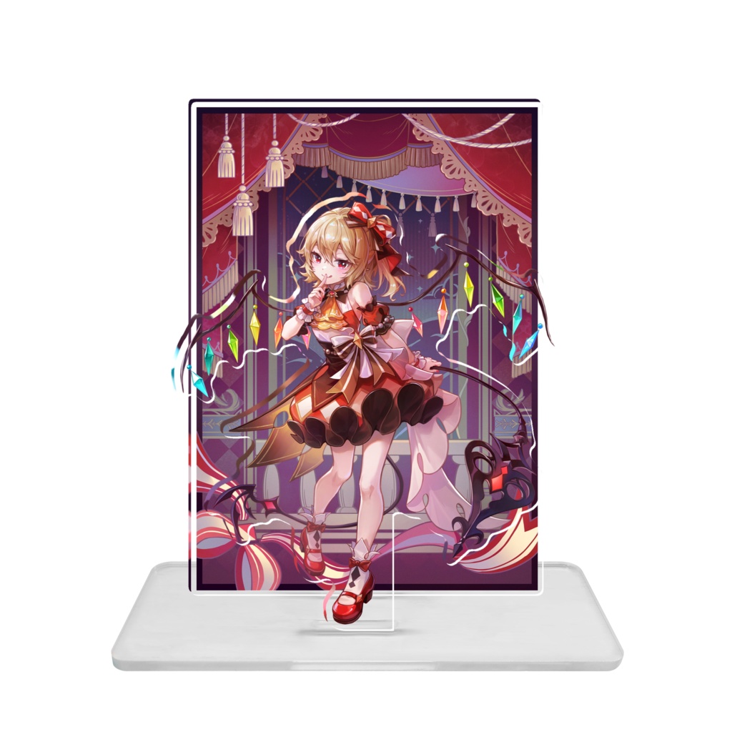 フランドール・スカーレット アクリルスタンド（背景付）クリア板 ホログラム板 久蒼穹
