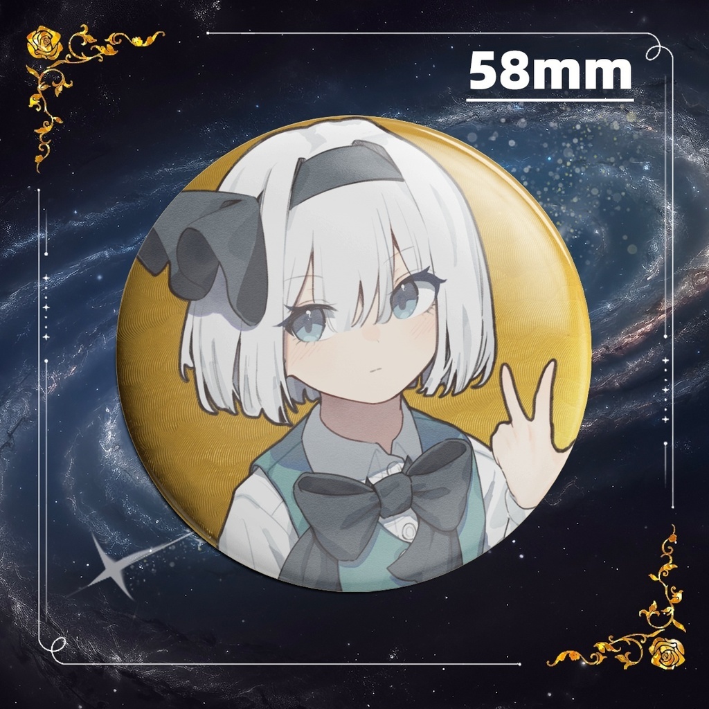 魂魄妖夢 58mmグリッターバッジ 柄 がらすの