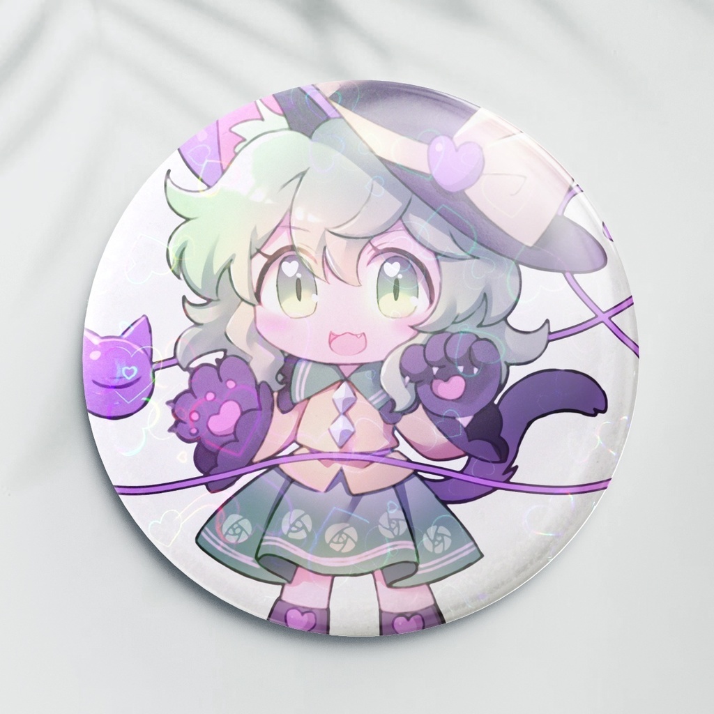 古明地こいし 58mm ラミネートバッジ ねこいしにゃん（立ち絵） Miy☔