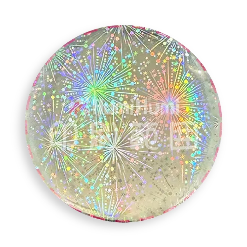 オーダーメイド 58mm グリッターバッジ ホログラム系 オリジナルグッズ 完全カスタマイズ可能 プレゼント