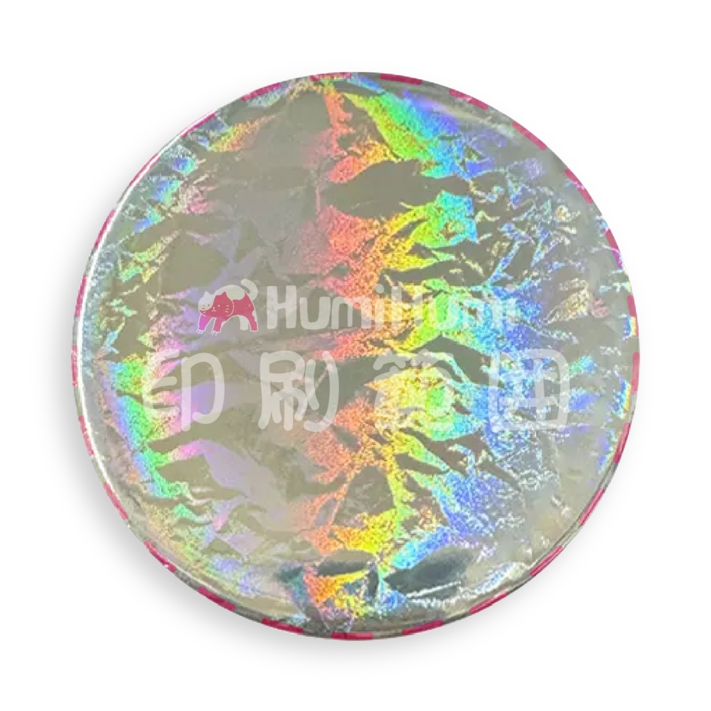 オーダーメイド 58mm グリッターバッジ ホログラム系 オリジナルグッズ 完全カスタマイズ可能 プレゼント