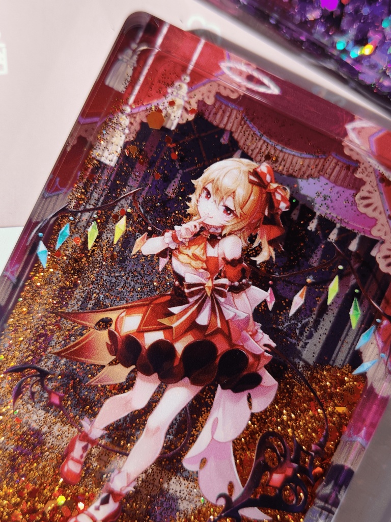 フランドール・スカーレット 流砂アクリルブロック 前中後三層構造 クリア板 久蒼穹
