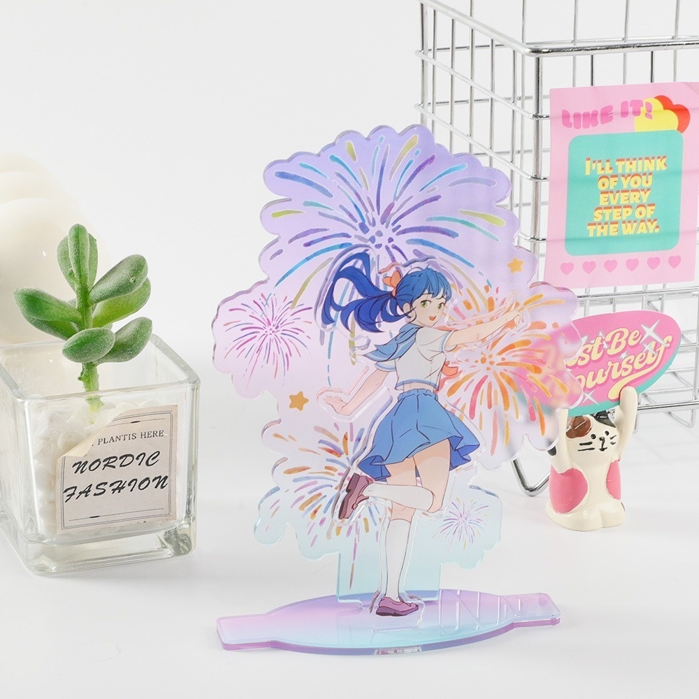 半透明花火 花火 アクリルスタンド オーダーメイド オリジナルグッズ 完全カスタマイズ可能 プレゼント 推し 記念品 かわいい 推し活 アニメ キャラクター ファングッズ