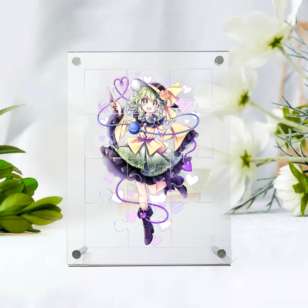 古明地こいし アクリルパズル 前中後三層構造 クリア板 Miy☔ アクリルスタンド アクリルフレーム アクリルアートスタンド アクリルボード アクリルグッズ アクリル製 アクリル加工 アクリル製パズル ギフト 装飾用 透明感 人気パズル 通販
